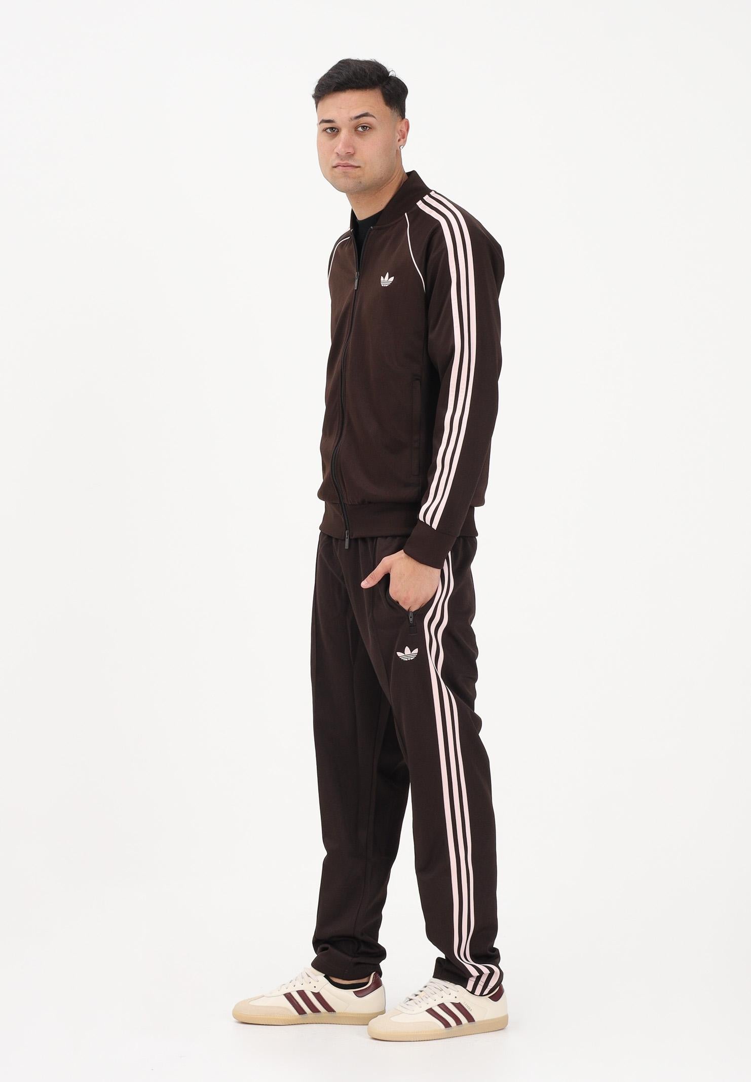 ADIDAS ORIGINALS Pantalone sportivo CLASSIC marrone e rosa per uomo e donna KE1667 . ADIDAS ORIGINALS 