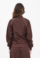 ADIDAS ORIGINALS Felpa con zip Adicolor SST Satin marrone da donna KH1568  ADIDAS ORIGINALS 