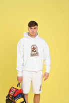 DSQUARED2 Felpa con cappuccio bianca per donna, ragazzi e bambini con stampa "Invicta Dsquared2" DQ2907D0AD2 DQ100 DSQUARED2 