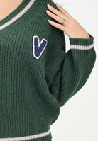VICOLO Maglioncino verde da donna con logo sul retro 55073F VE VICOLO 