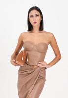 ALMA SANCHEZ Corpetto Tabi in eco-pelle beige da donna AS2526050EP 122 ALMA SANCHEZ 