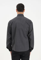 YES LONDON Camicia a manica lunga grigia da uomo XCM7209 AN YES LONDON 