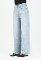 CALVIN KLEIN JEANS Jeans in denim chiaro da donna con monogramma logo LV047C785G0MI . CALVIN KLEIN JEANS 