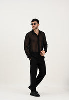 PATRIZIA PEPE Pantalone nero da uomo con strass 5PA225A685 K102 PATRIZIA PEPE 