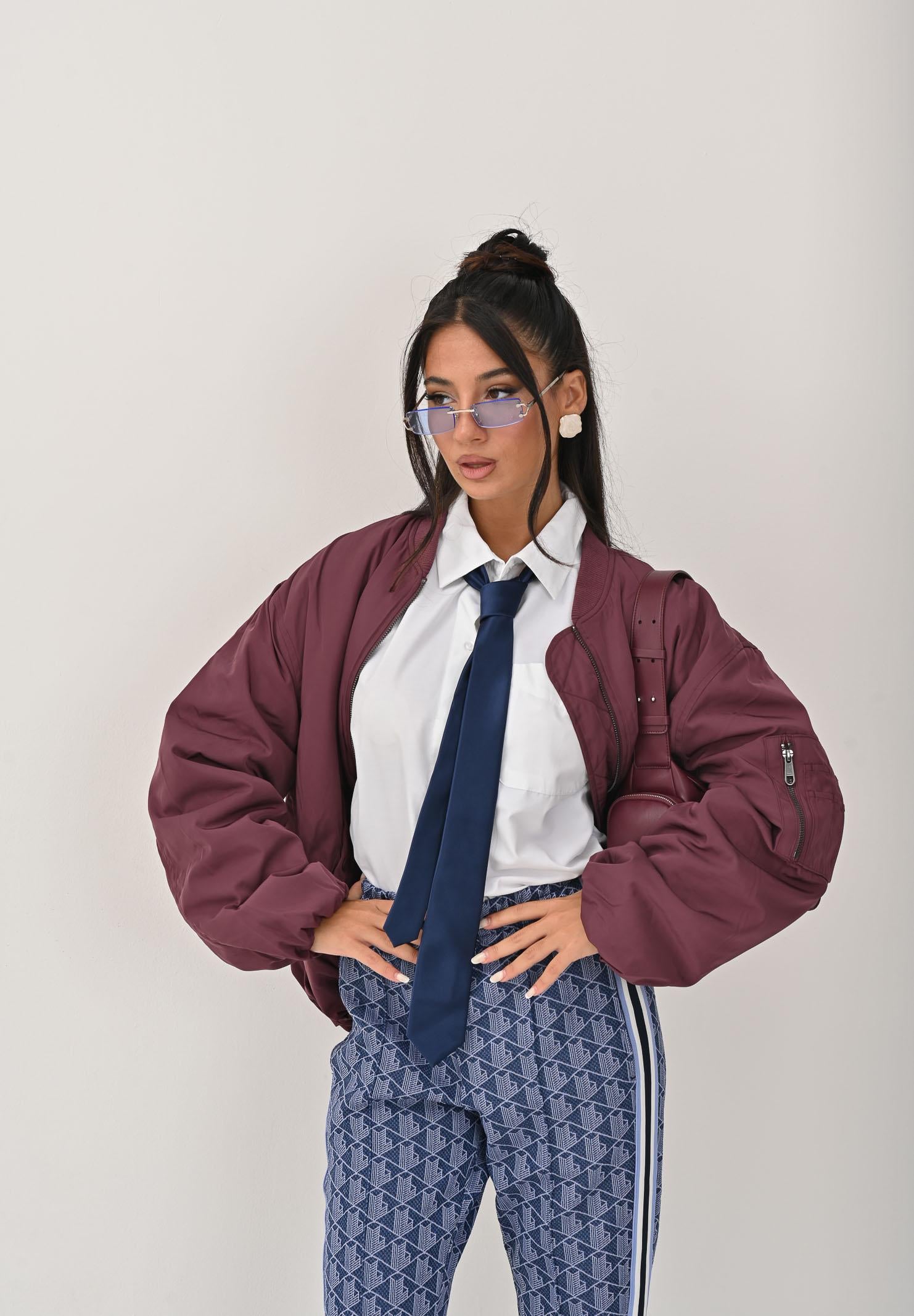 ONLY Bomber bordeaux da donna 15348654 MauveWine ONLY 