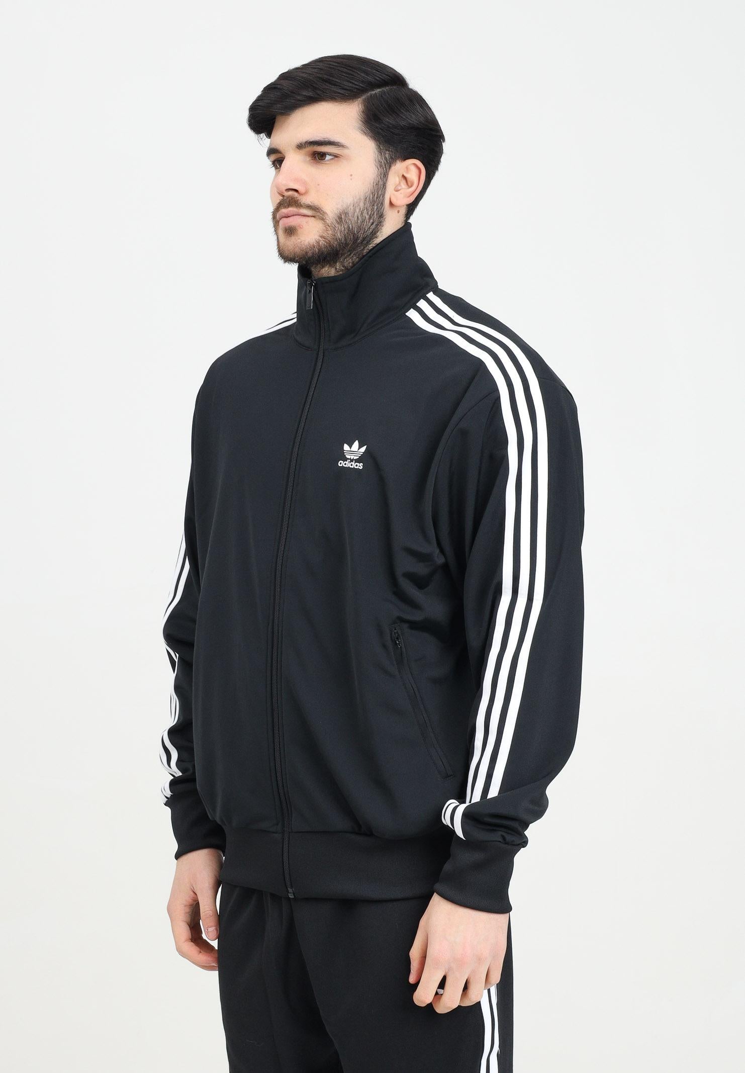 ADIDAS ORIGINALS Felpa con zip adicolor Classics Firebird nera da uomo IJ7058 . ADIDAS ORIGINALS 