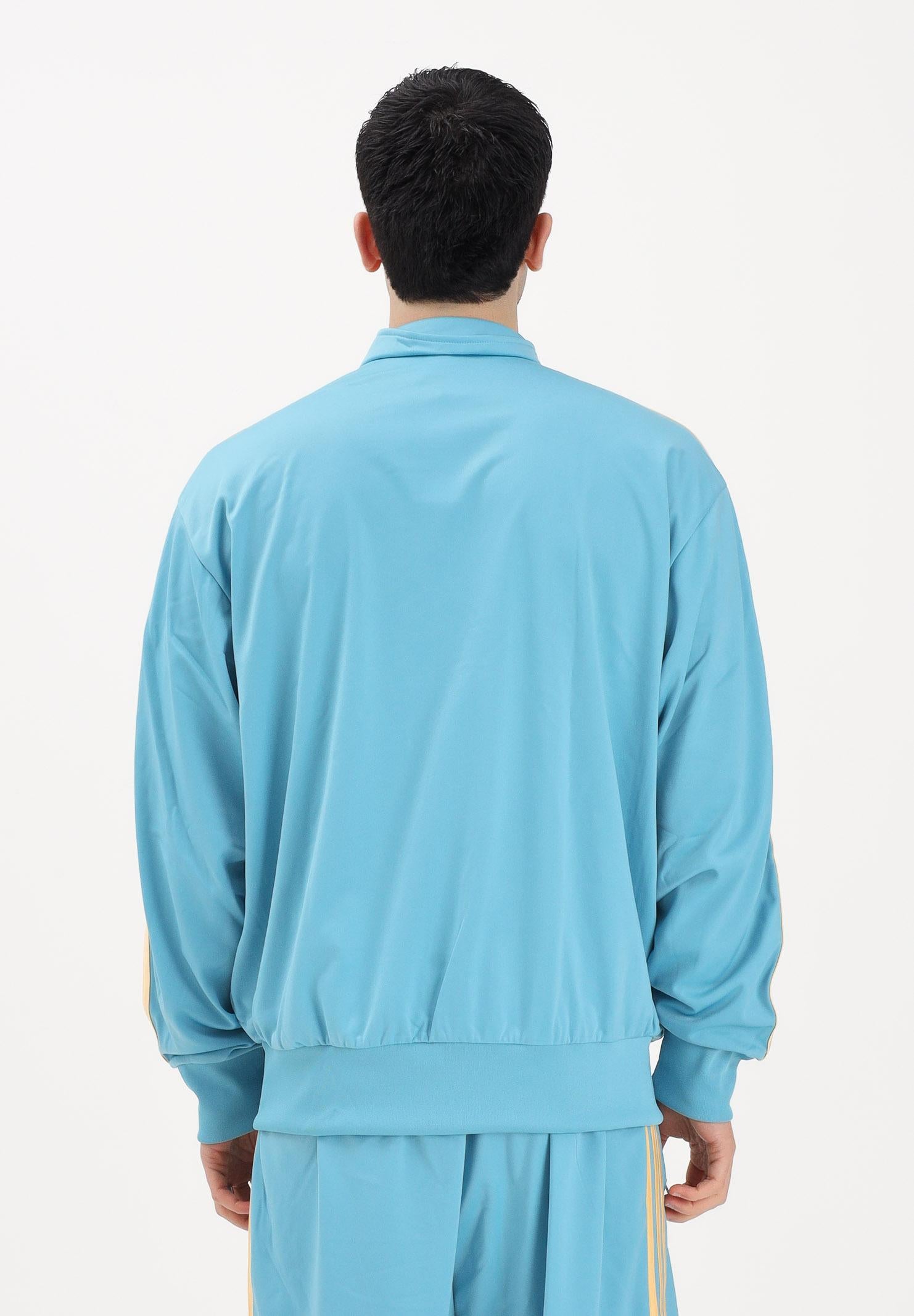 ADIDAS ORIGINALS Felpa con zip Firebird azzurra da uomo KE1642 . ADIDAS ORIGINALS 
