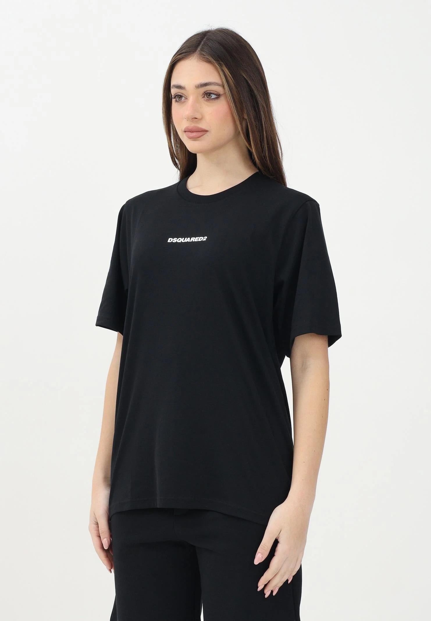 DSQUARED2 T-shirt a manica corta nera per donna, ragazzi e bambini con logo DSQUARED2 DQ2823D004G DQ900 DSQUARED2 