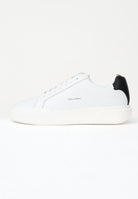 CALVIN KLEIN JEANS Sneakers bianche da uomo con logo e inserto nero YM0YM0134401W . CALVIN KLEIN JEANS 