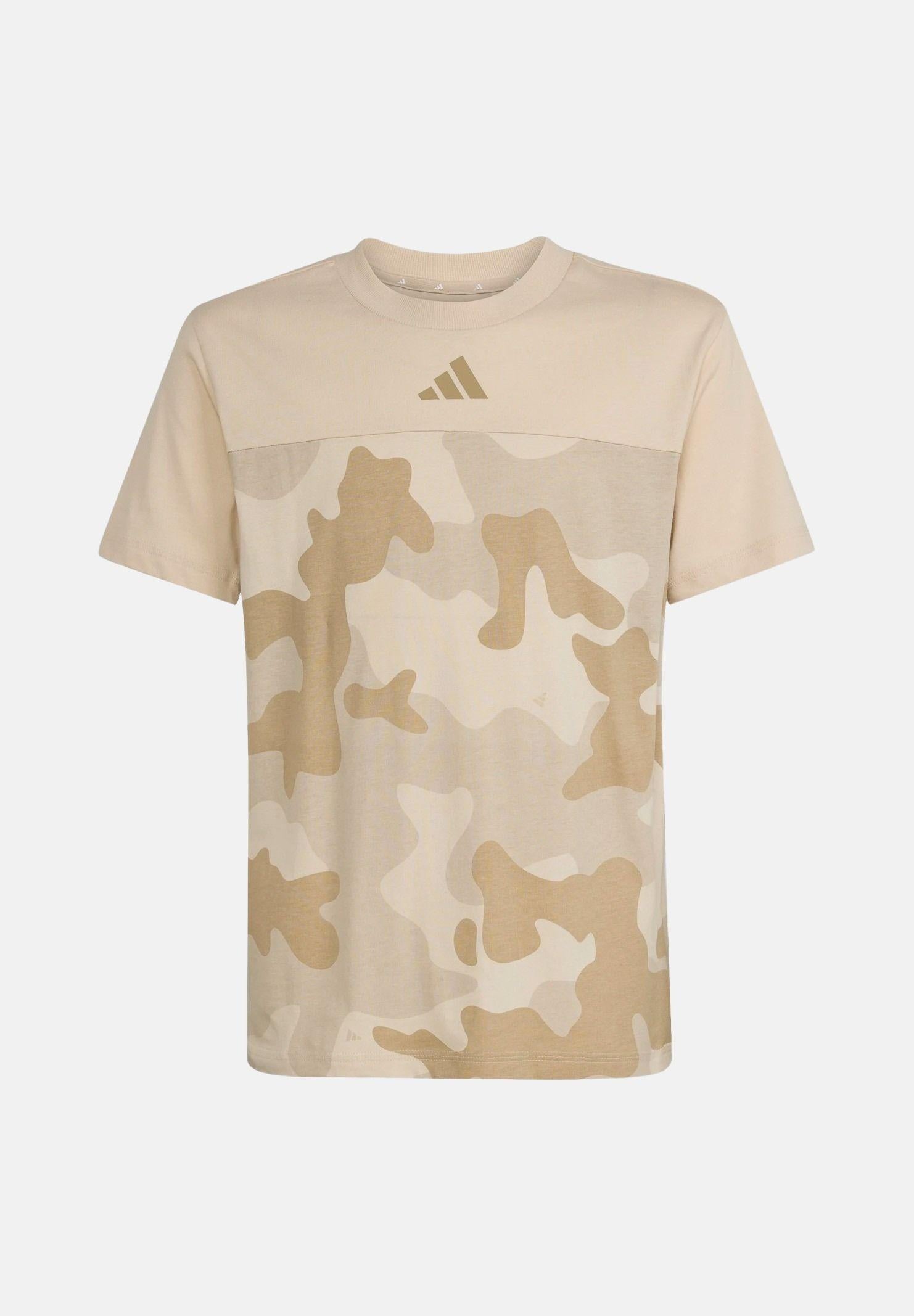 ADIDAS PERFORMANCE T-shirt a manica corta Seasonal Essentials beige per bambino e bambina KD3388 . ADIDAS PERFORMANCE 