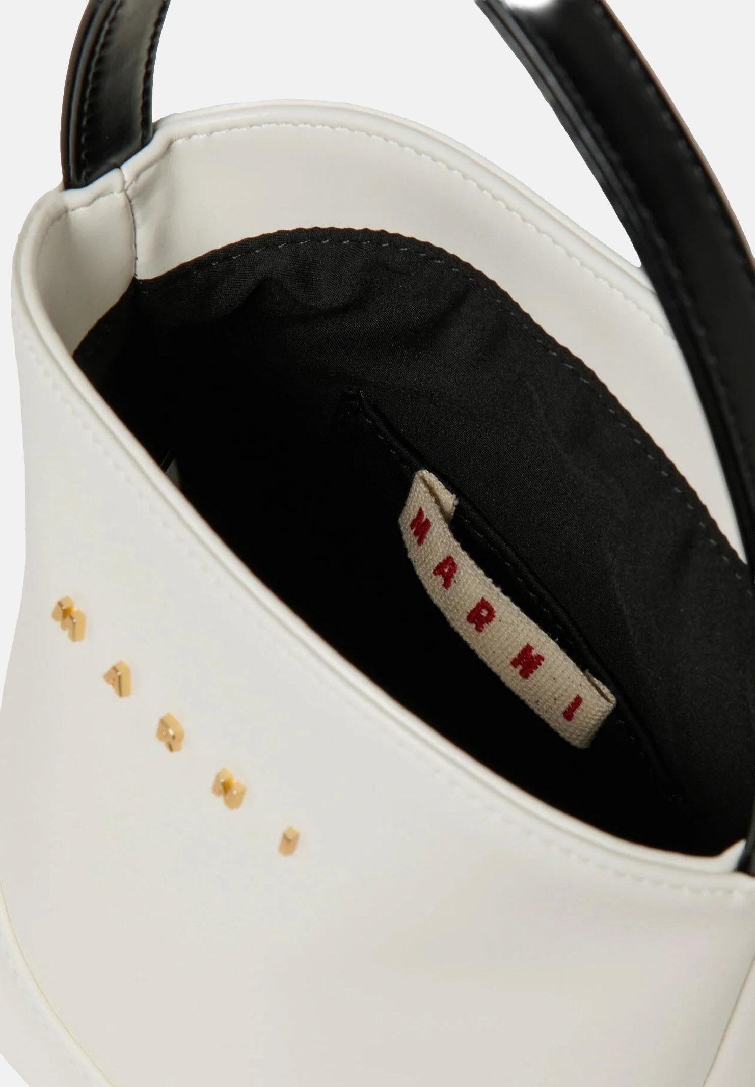 MARNI Borsa a mano Flower Basket bianco crema da donna M01820M00TK 0M114 MARNI 