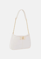 ELISABETTA FRANCHI Borsa a spalla avorio da donna con dettaglio logo BS93A61E2 360 ELISABETTA FRANCHI 