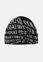 VERSACE JEANS COUTURE Berretto di lana nero da uomo con fantasia logo 79GAZK54ZG398 L01 VERSACE JEANS COUTURE 