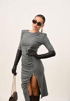 PINKO Abito midi grigio da donna 106126A2ZU I76 PINKO 