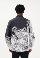 VERSACE JEANS COUTURE Camicia a manica lunga nera da uomo con stampa "Wave Couture" 80GAL2RBNS784 V22 VERSACE JEANS COUTURE 