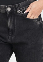 PINKO Jeans wide-leg in denim nero da donna 105541A2RR PJ4 PINKO 