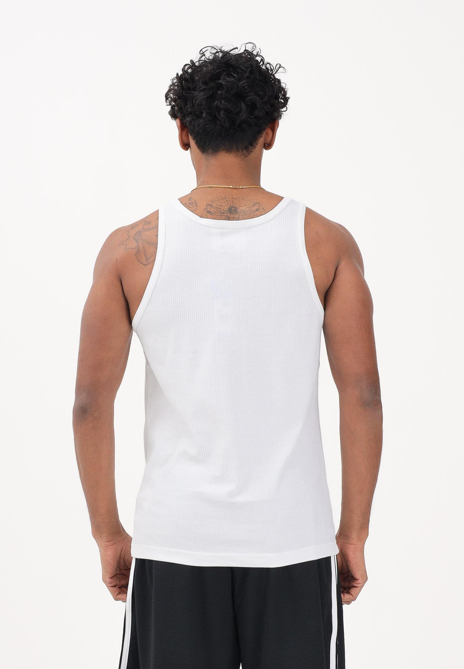 ADIDAS ORIGINALS Canotta Trefoil Essentials bianca da uomo IY7366 . ADIDAS ORIGINALS 