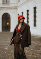 SANTAS Cappotto corto LUMIÈRE marrone da donna PV2620 MA SANTAS 