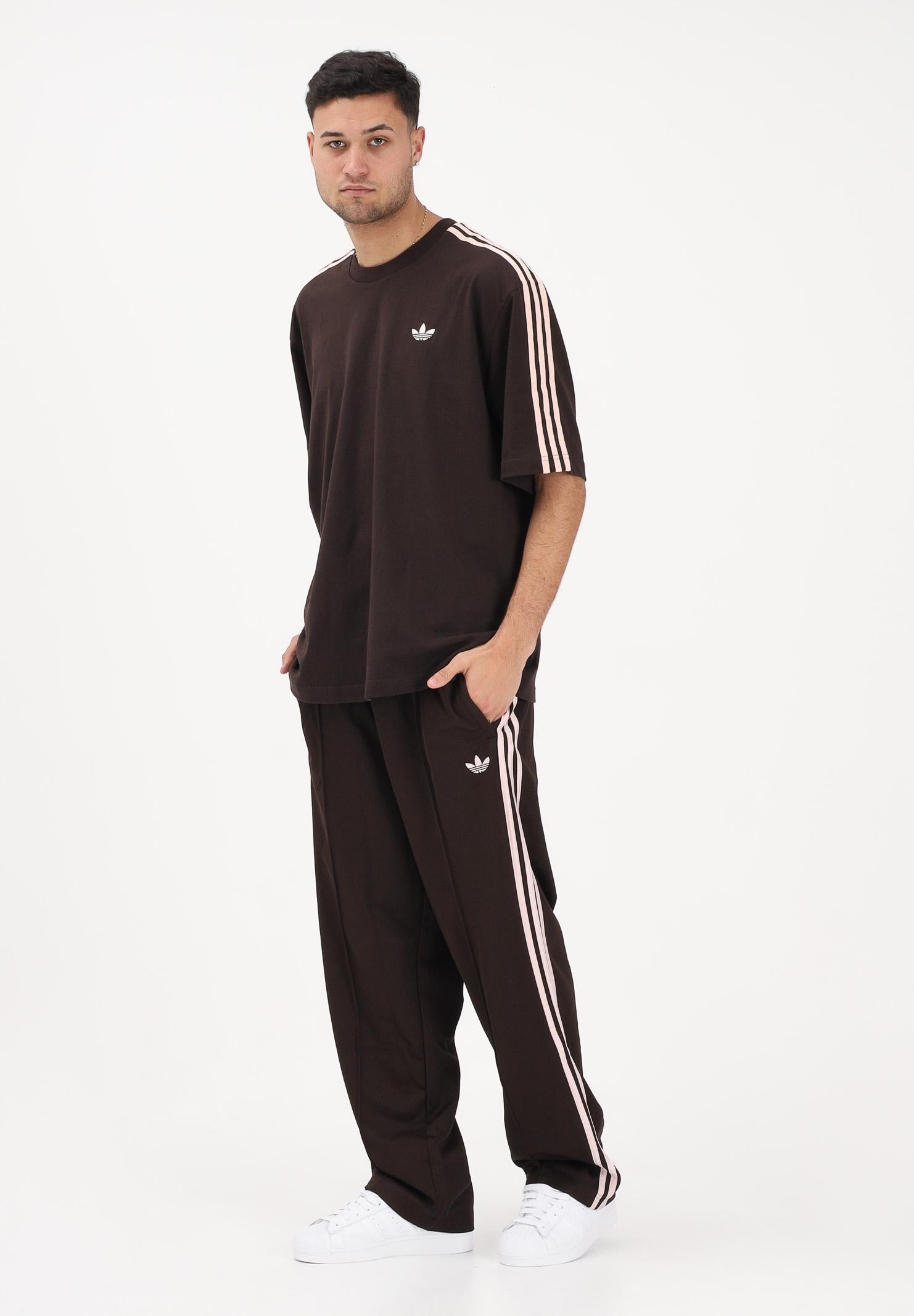 ADIDAS ORIGINALS Pantalone sportivo Baggy marrone e rosa per uomo e donna KE3495 . ADIDAS ORIGINALS 