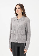 VICOLO Cardigan grigio da donna con dettagli gioiello 77263F GR VICOLO 