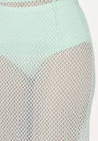 PATRIZIA PEPE Gonna midi verde acqua da donna in organza dévoré 2G1079A756 G632 PATRIZIA PEPE 