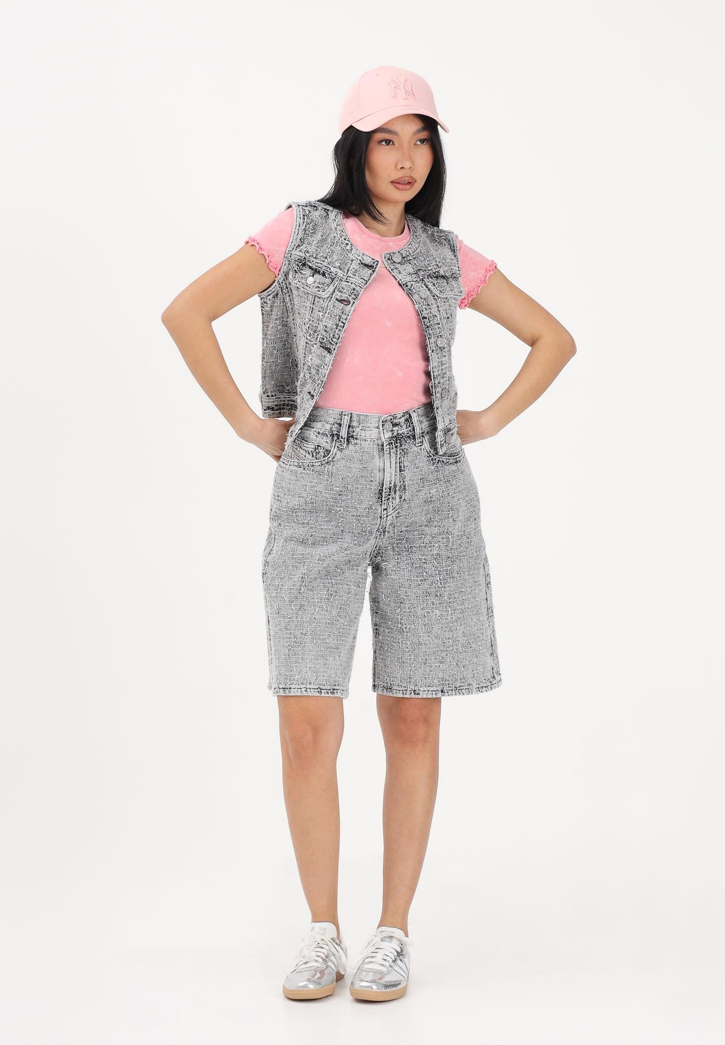 DIESEL Bermuda in denim grigio per donna, ragazzi e bambini J02345KXBR5 K02 DIESEL 