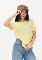 LACOSTE T-shirt a manica corta gialla per uomo e donna con patch logo TH6709 107 LACOSTE 