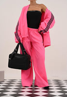 ADIDAS ORIGINALS Pantalone sportivo Adicolor Firebird Oversized fucsia fluo da donna JV7493  ADIDAS ORIGINALS 