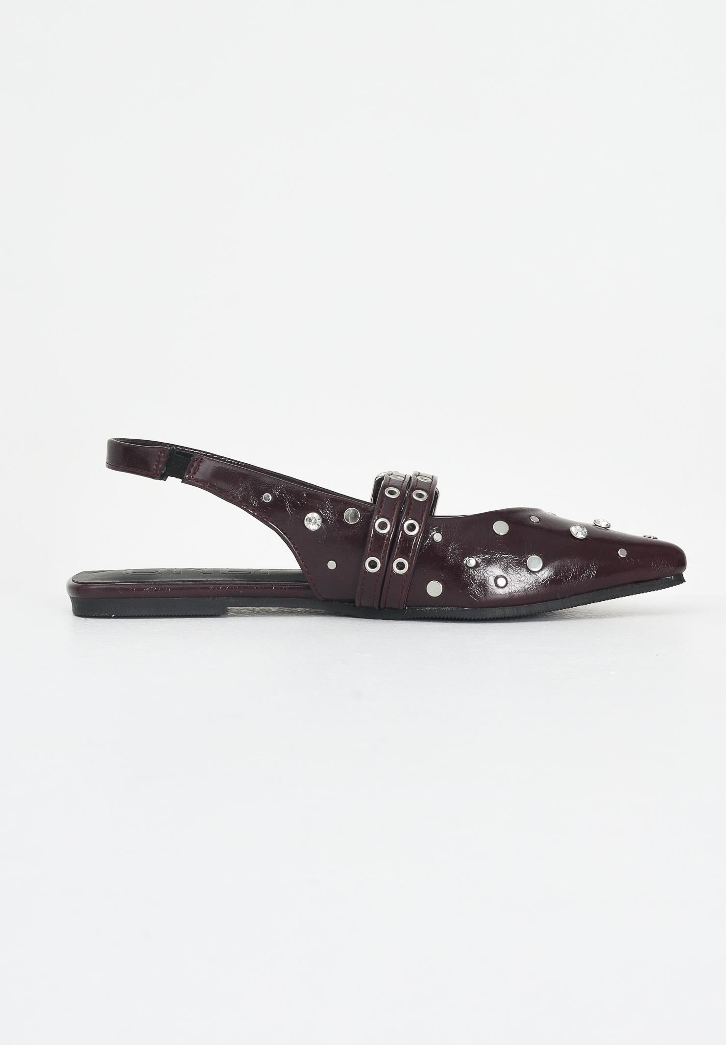 ONLY Sandali bordeaux da donna con borchie 15340903 Burgundy ONLY 