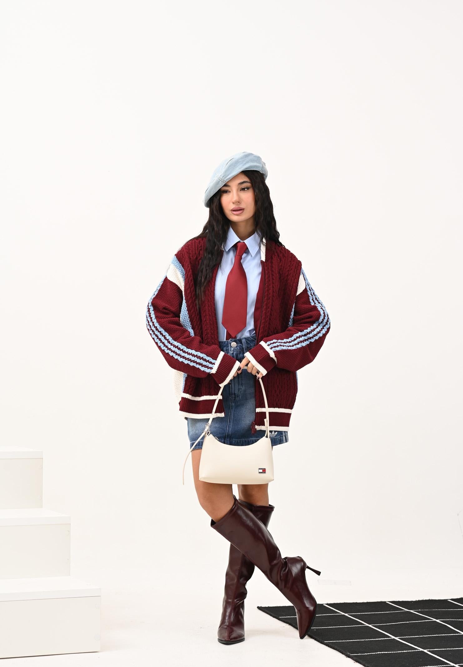 TOMMY JEANS Borsa a spalla panna da donna con logo AW0AW17873 BDS TOMMY JEANS 