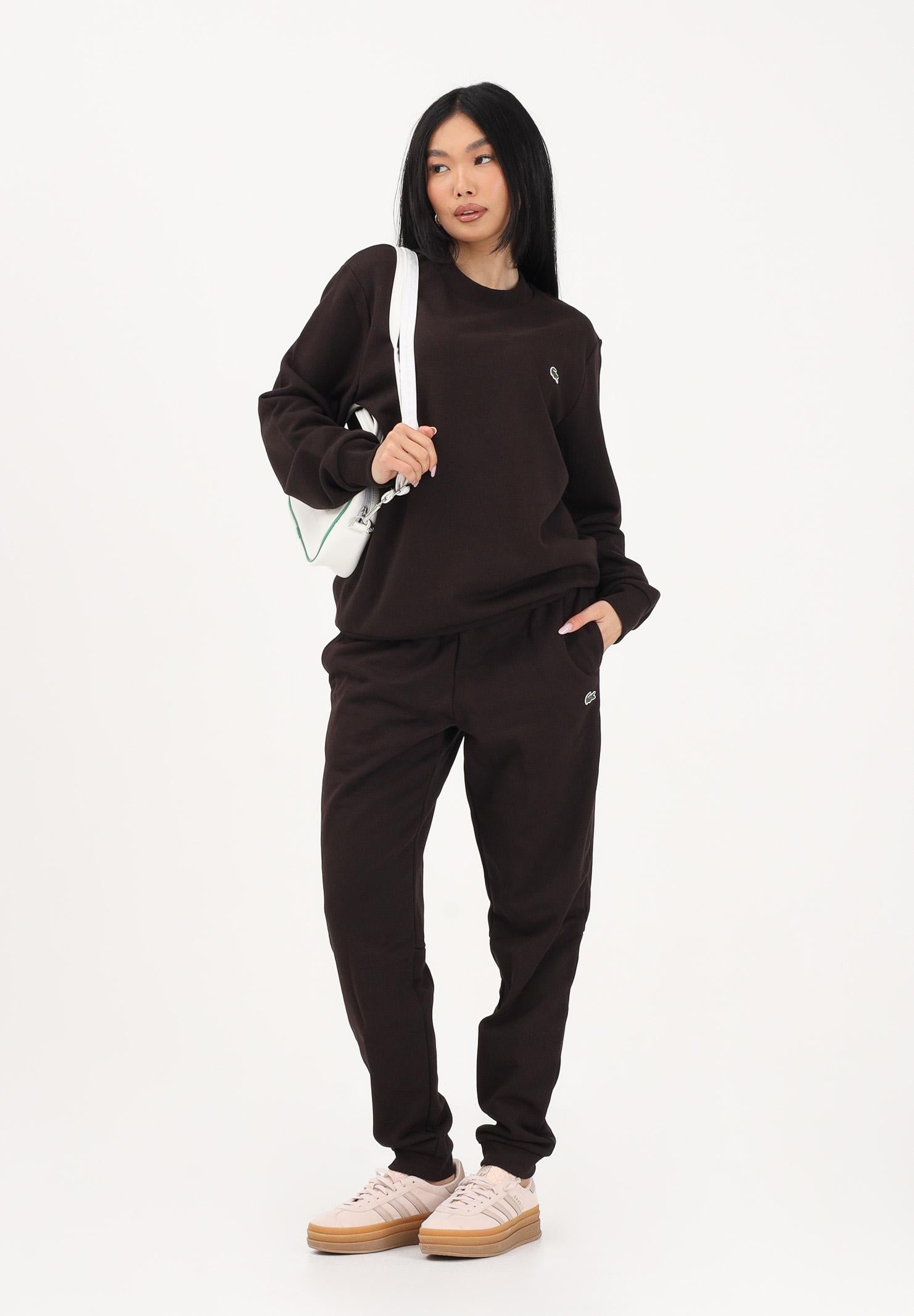 LACOSTE Pantalone sportivo marrone per uomo e donna con logo XH9833 3LA LACOSTE 