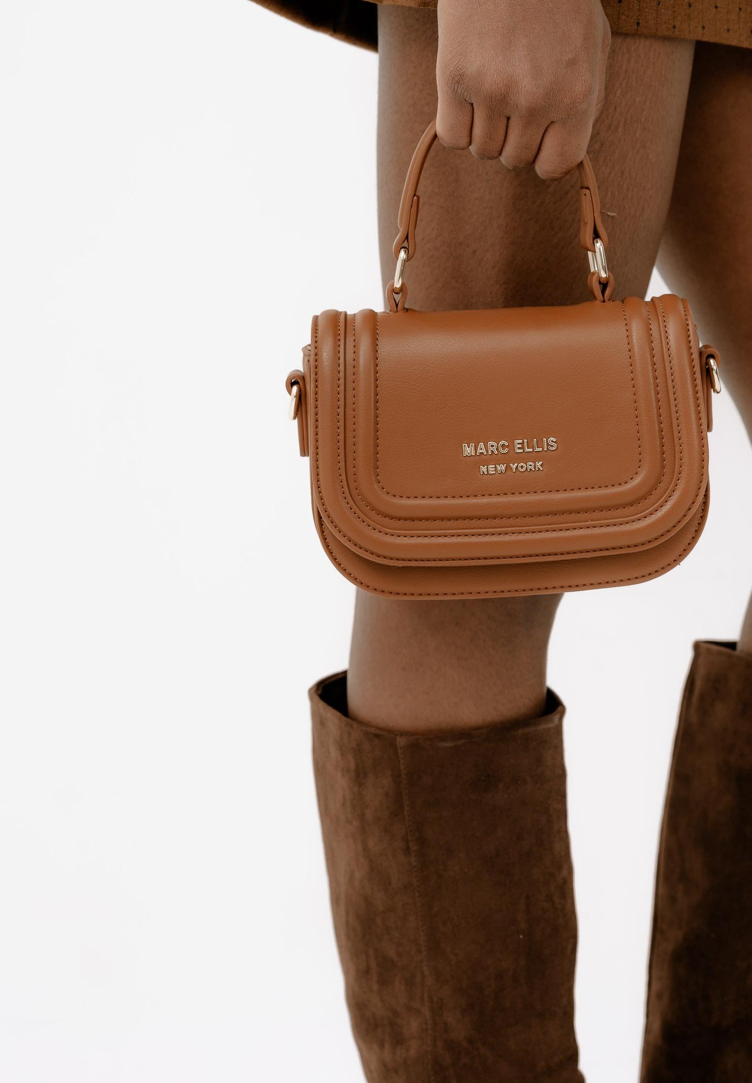 MARC ELLIS Borsa a mano Glossy cuoio da donna GLOSSY-BAG DACU MARC ELLIS 