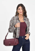 ONLY Camicia a manica lunga da donna con fantasia a quadri nei toni del grigio, bordeaux e panna 15351443 Gargoyle ONLY 