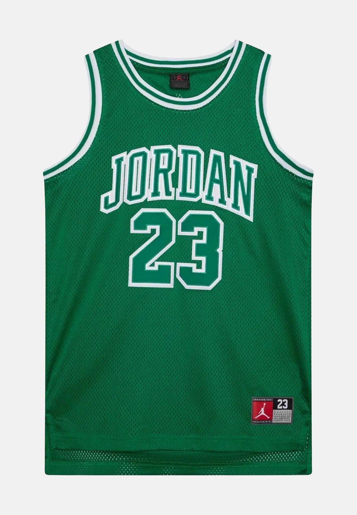 JORDAN Canotta JORDAN 23 verde per bambino e bambina 95A773 E1P JORDAN 
