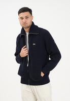 LACOSTE Cardigan blu da uomo con zip e logo AH5175 166 LACOSTE 