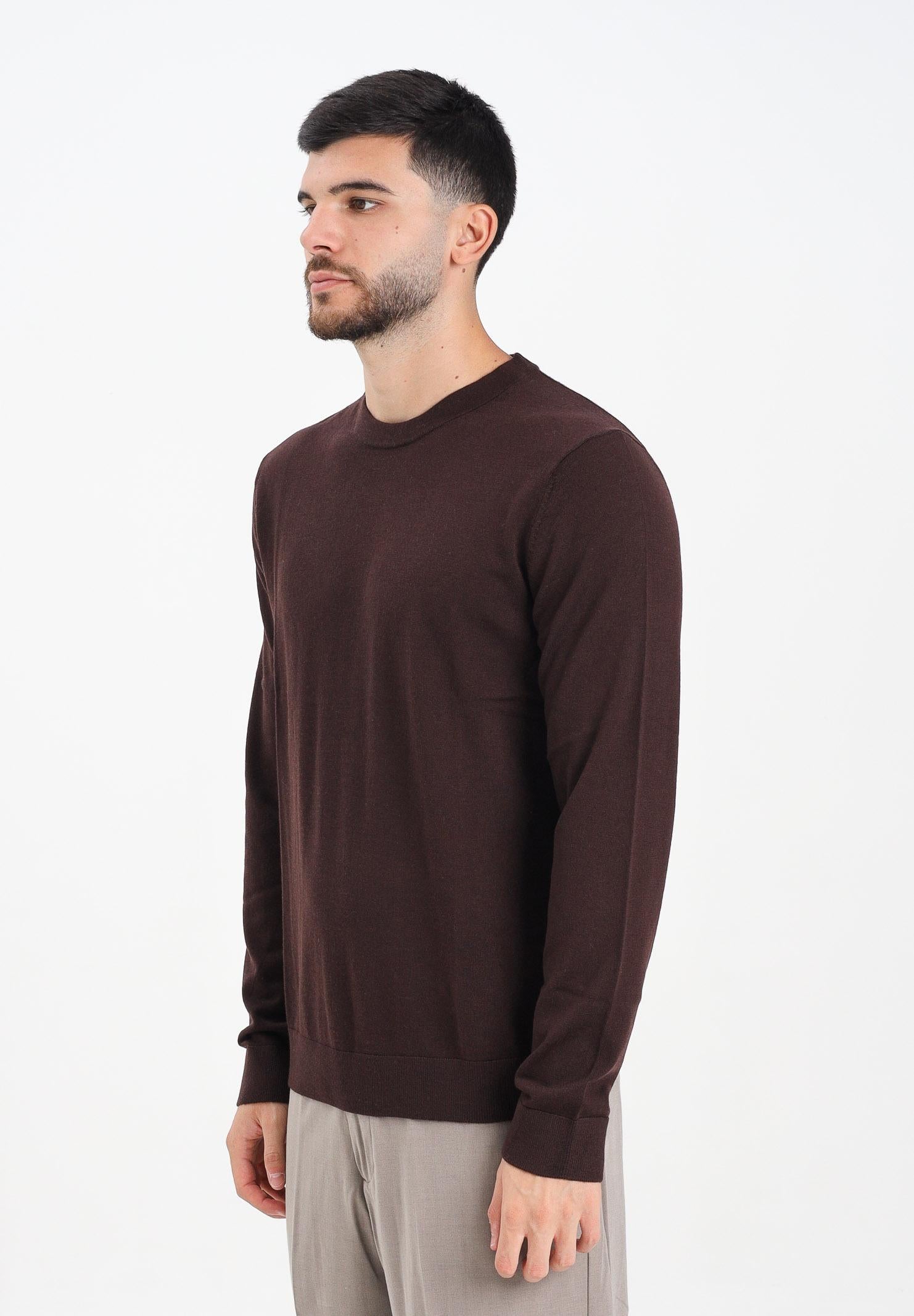 SELECTED HOMME Maglioncino girocollo marrone da uomo 16094647 Demitasse SELECTED HOMME 