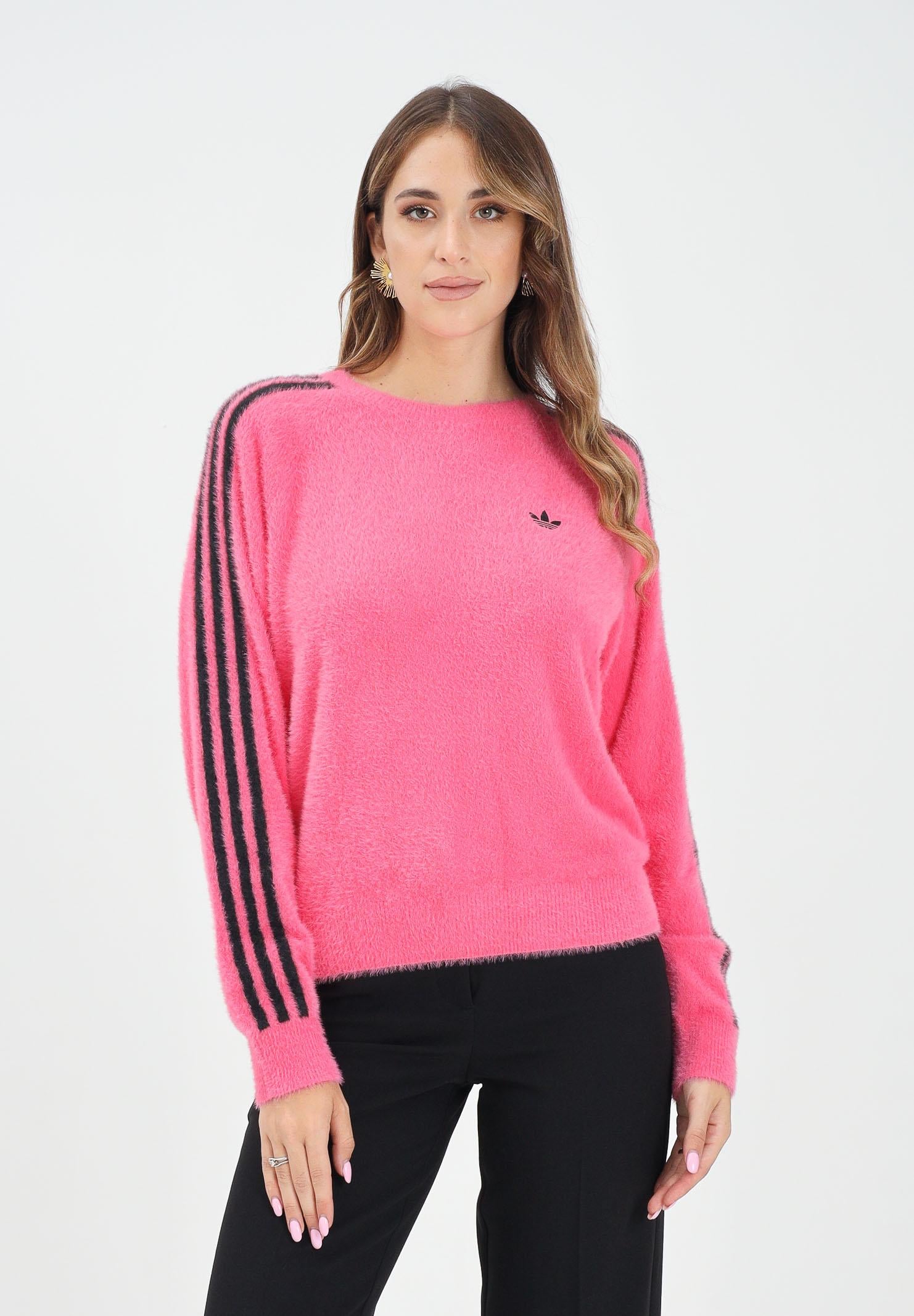 ADIDAS ORIGINALS Maglioncino girocollo Adicolor Holiday Knit fucsia da donna JX7811  ADIDAS ORIGINALS 