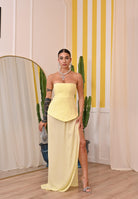 SANTAS Abito lungo CREAM giallo da donna PV25020 GIALLO SANTAS 