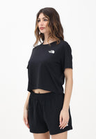 THE NORTH FACE T-shirt a manica corta Cropped nera da donna NF0A87U4JK31  THE NORTH FACE 