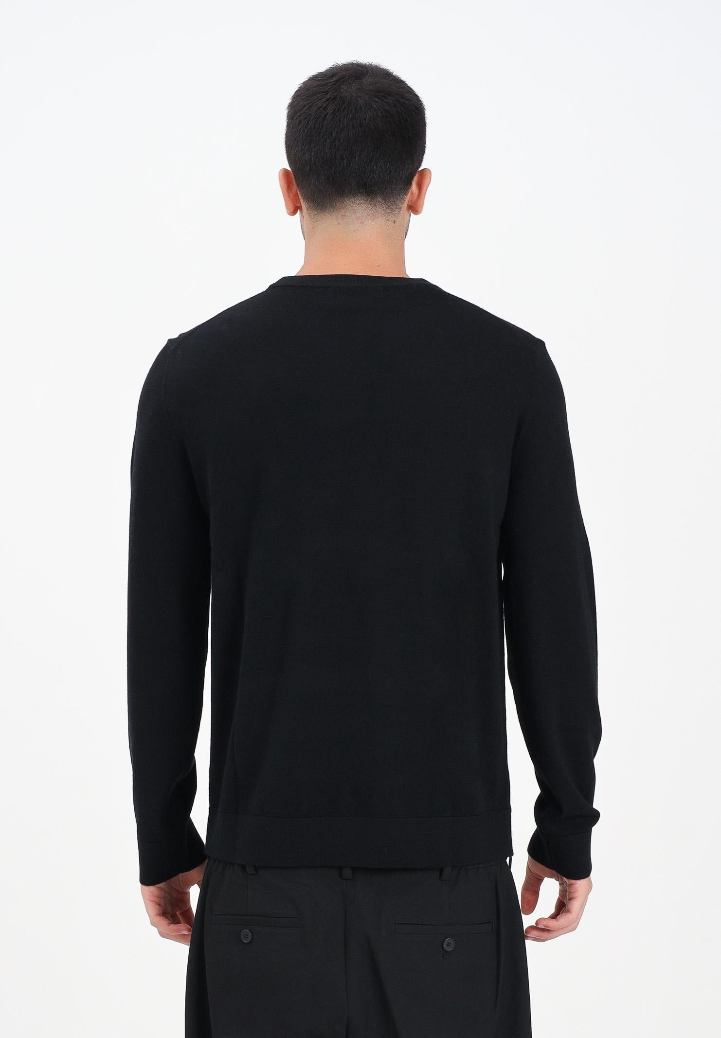 SELECTED HOMME Maglioncino girocollo nero da uomo 16094647 Black SELECTED HOMME 