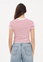 LEVI'S T-shirt a manica corta The Perfect bianca e rossa da donna A7419-0045 . LEVI'S® 