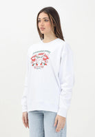 DSQUARED2 Felpa girocollo bianca per donna, ragazzi e bambini con grafica Cowboy Pizza DQ2977D0094 DQ100 DSQUARED2 