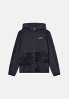EA7 Felpa con zip grigia da bambino 7B000214AF16549 F8034 EA7 