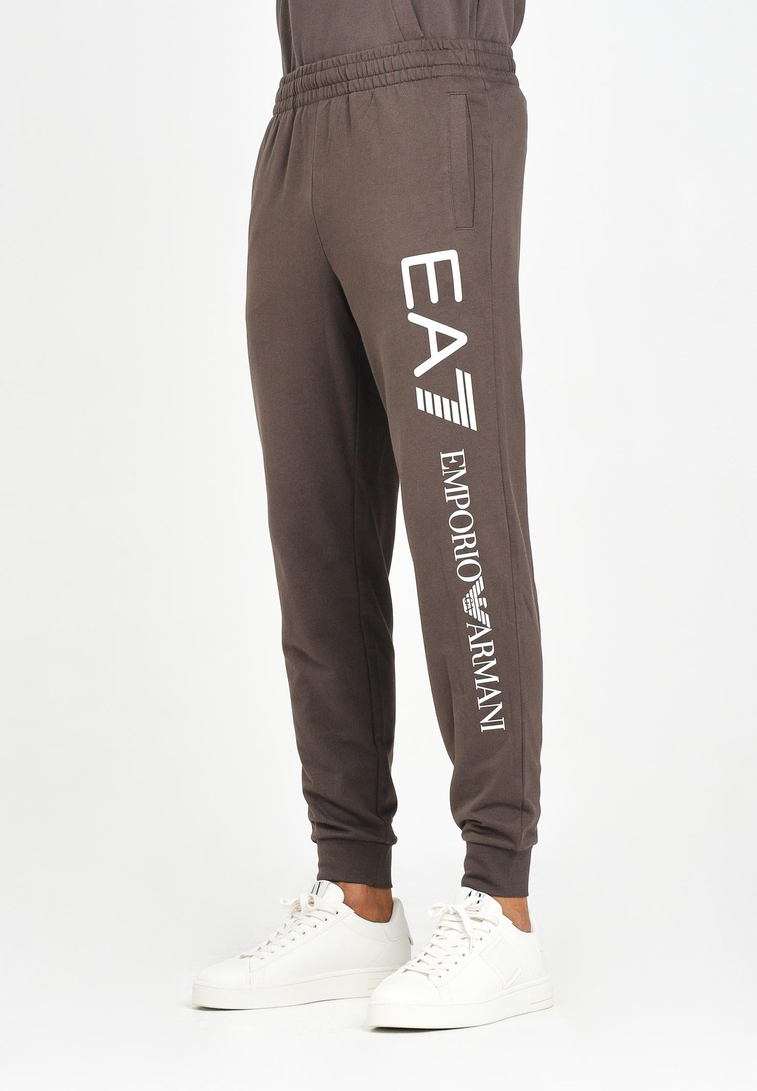EA7 Pantalone sportivo marrone da uomo con stampa logo 7M000571AF13512 U6063 EA7 