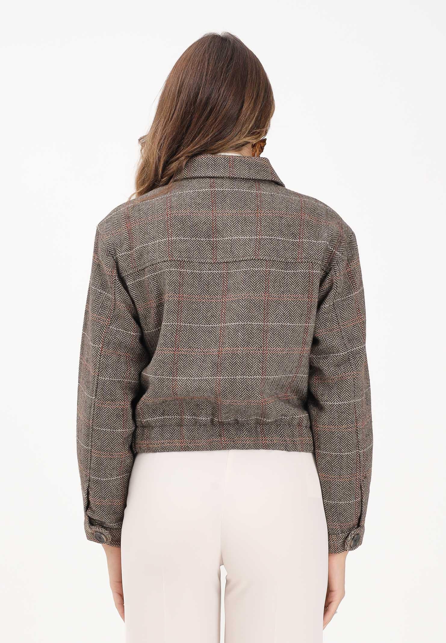 ONLY Cappottino da donna con motivo principe di Galles nelle tonalità beige-marrone 15356760 SealBrown ONLY 