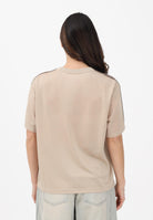 ADIDAS ORIGINALS T-shirt a manica corta beige da donna con logo KD1348 . ADIDAS ORIGINALS 