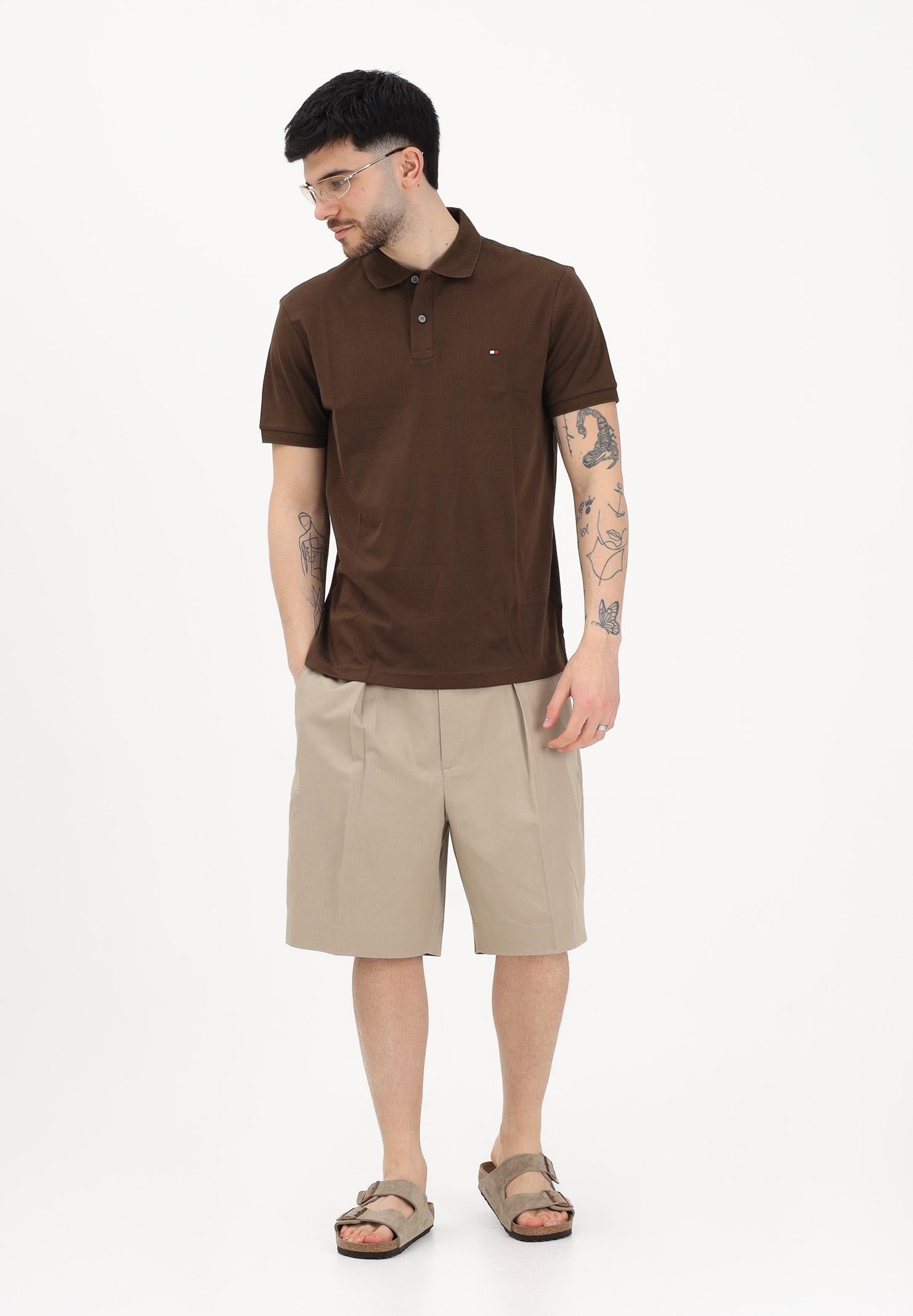 TOMMY HILFIGER Shorts beige da uomo dal taglio sartoriale MW0MW42670 RBT TOMMY HILFIGER 