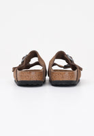 BIRKENSTOCK Ciabatte Arizona in pelle scamosciata marrone per uomo e donna 1030865 . BIRKENSTOCK 
