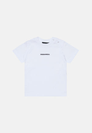 DSQUARED2 T-shirt a manica corta bianca da neonato con logo DQ2853D004G DQ100 DSQUARED2 