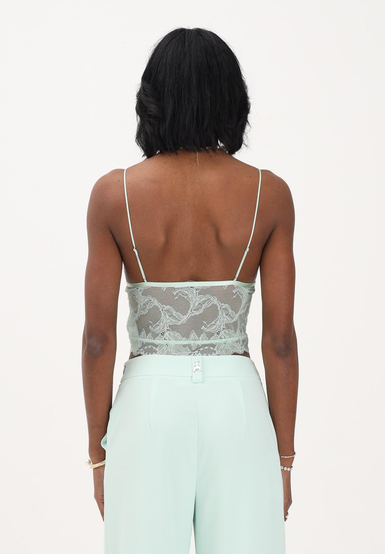 PATRIZIA PEPE Bralette verde acqua da donna in tulle e pizzo 2I0144A602 G632 PATRIZIA PEPE 
